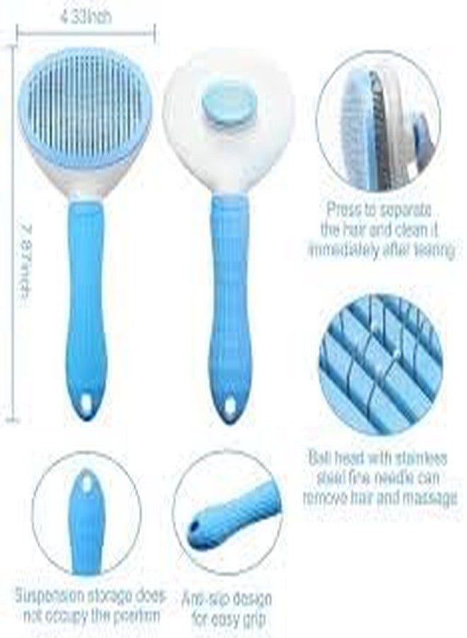 KittuPet KittuPer 3 Pcs Self Cleaning Slicker Shedding Brush Pet Bath Massage Brush With Soap & Shampoo Dispenser Soft Silicone Bristle For Long Short Haired Dogs Cats Shower Tick Remover Shower Bathing. - Image 2